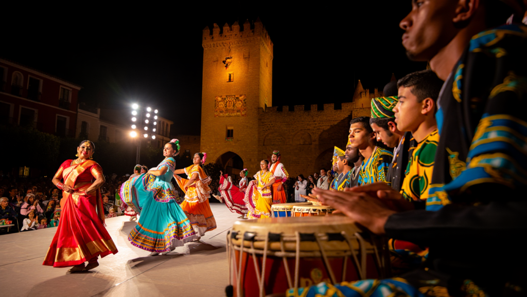 Festival Folkl_rico C_ceres – Escenario nocturno