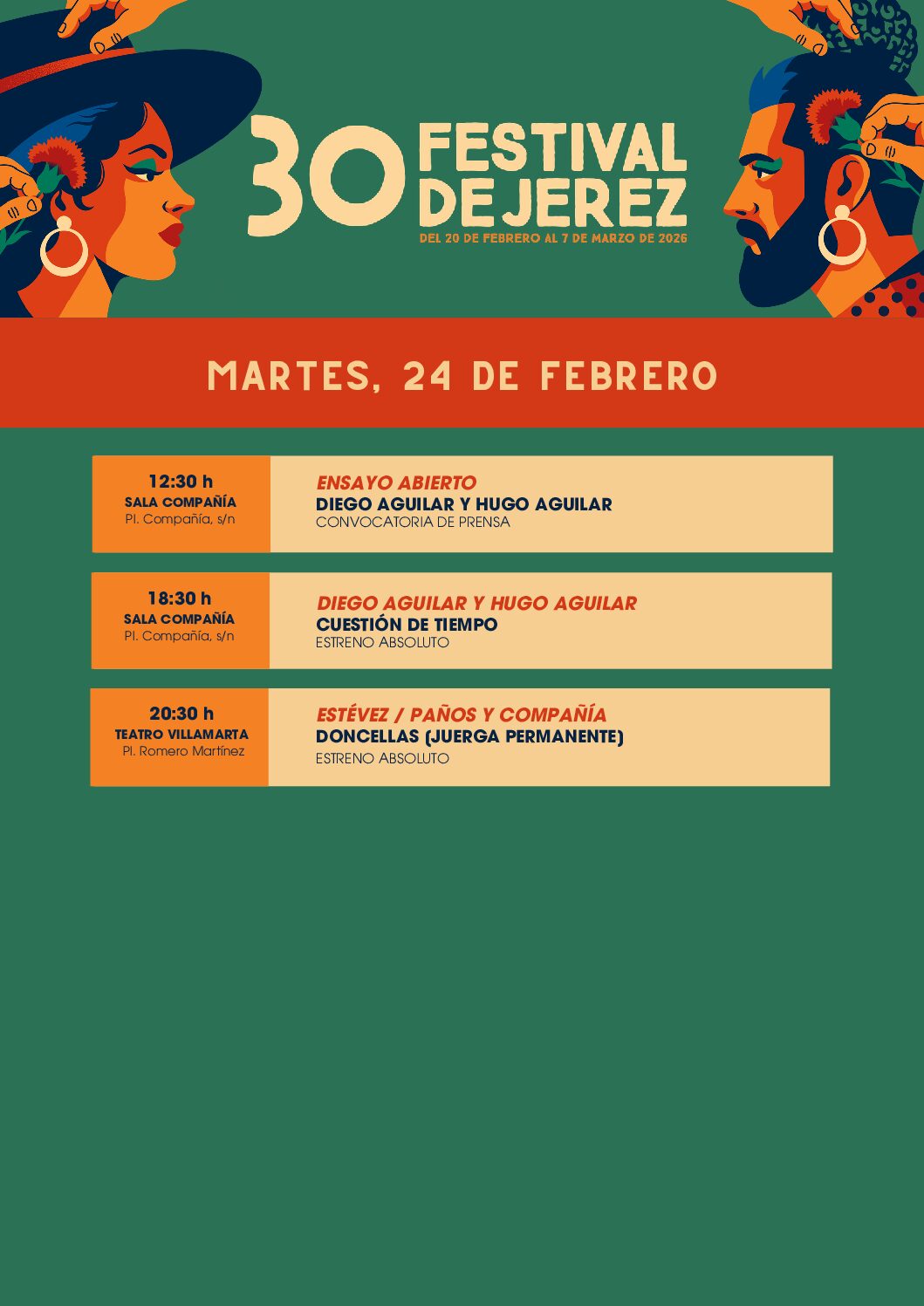 Estévez y Paños estrenan en el Festival de Jerez ‘Doncellas [juerga permanente]’, un homenaje a Ramón Montoya